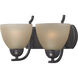 Kingston 2 Light 13 inch Oil Rubbed Bronze Vanity Light Wall Light