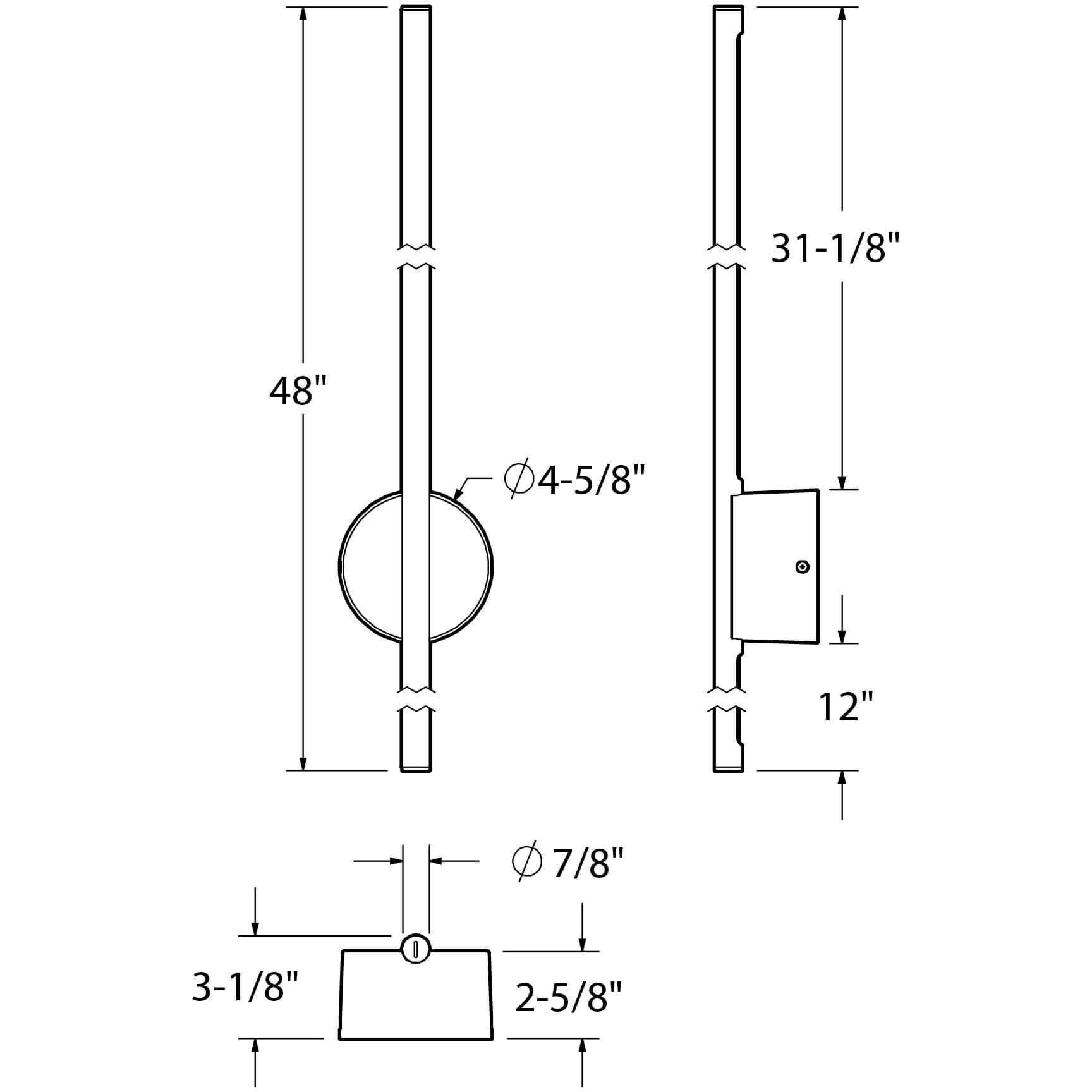 Midnight 1 Light 4.75 inch Black ADA Wall Sconce Wall Light