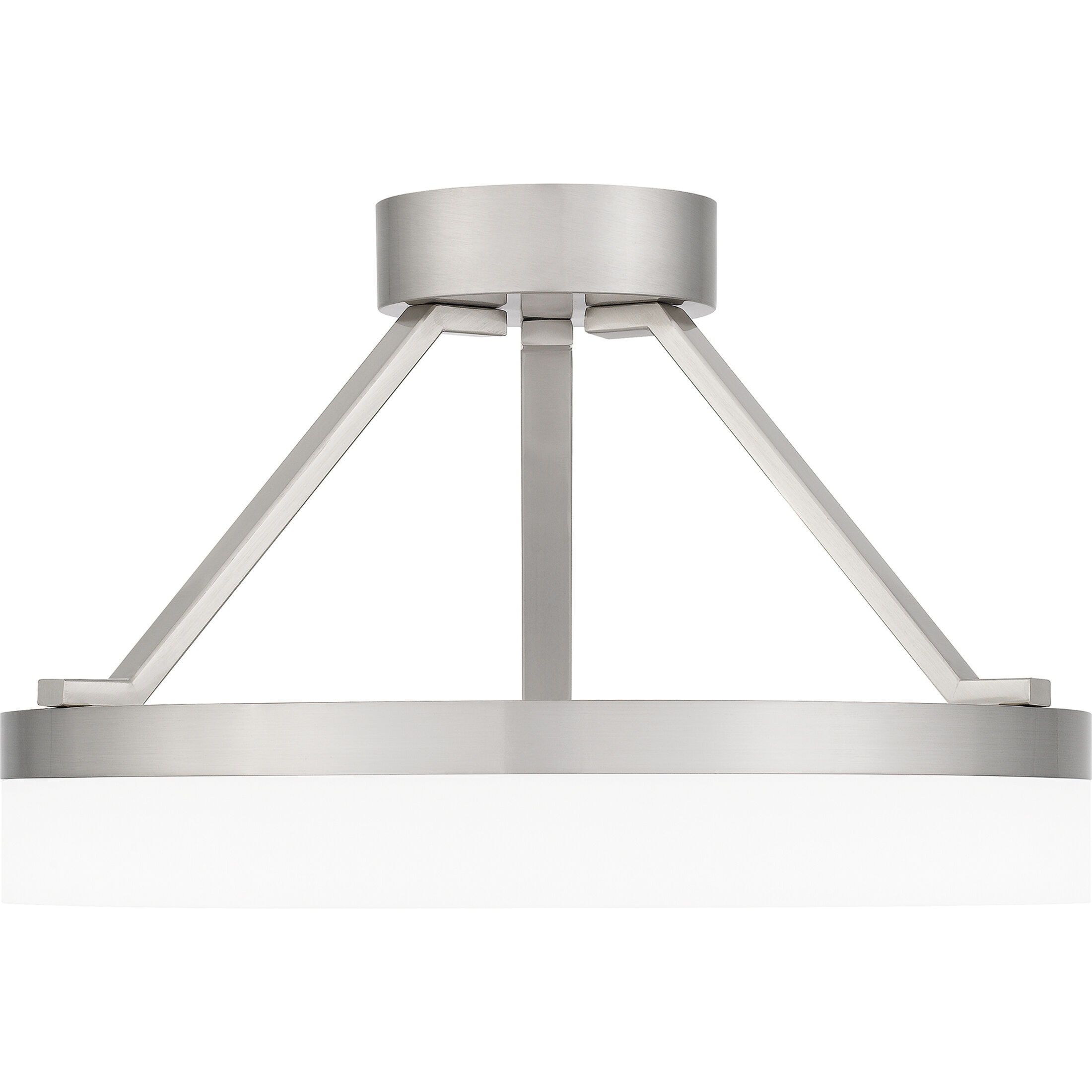 Cohen 15.75 inch Brushed Nickel Semi-Flush Mount Ceiling Light