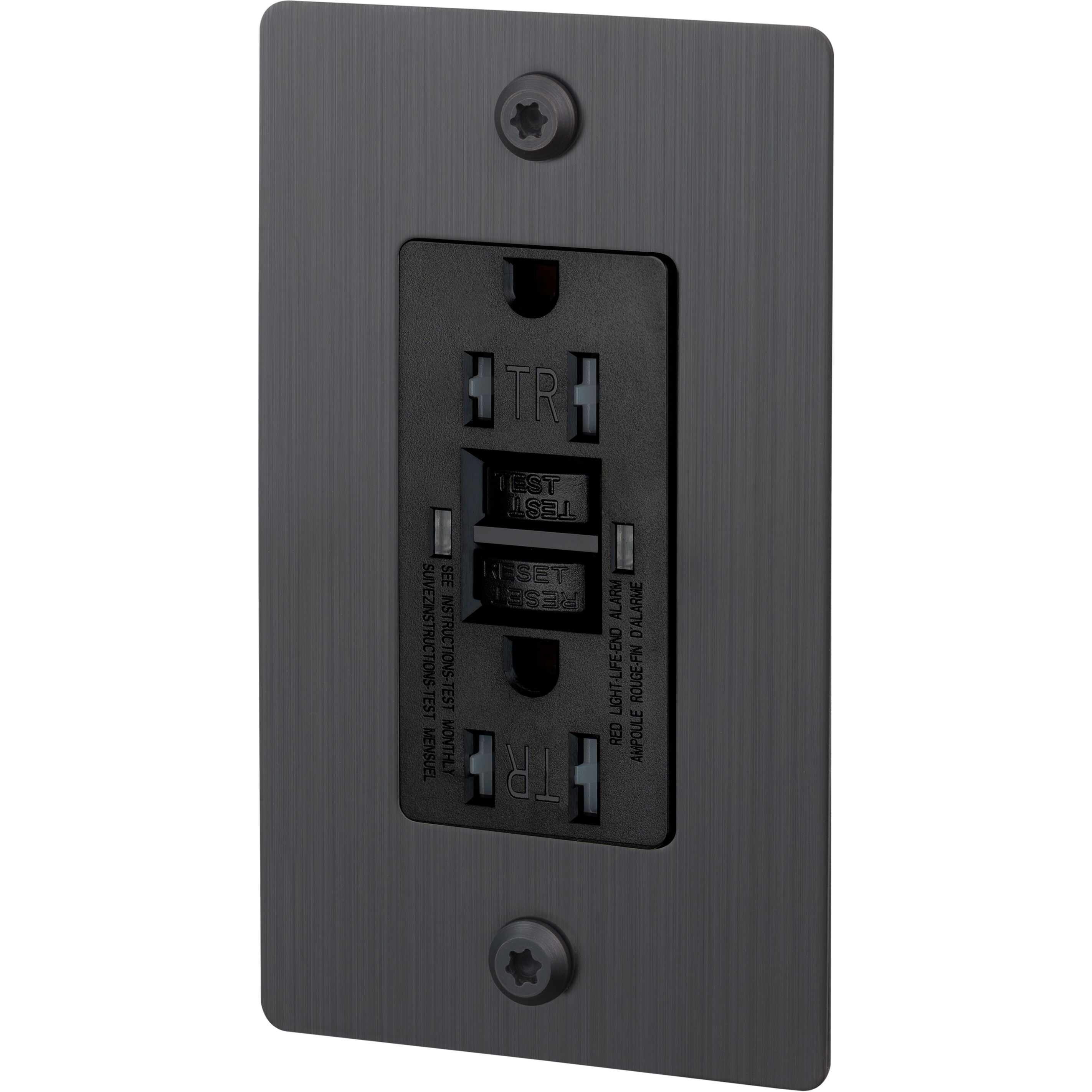 1G Duplex 125 Smoked Bronze Outlet, GFCI