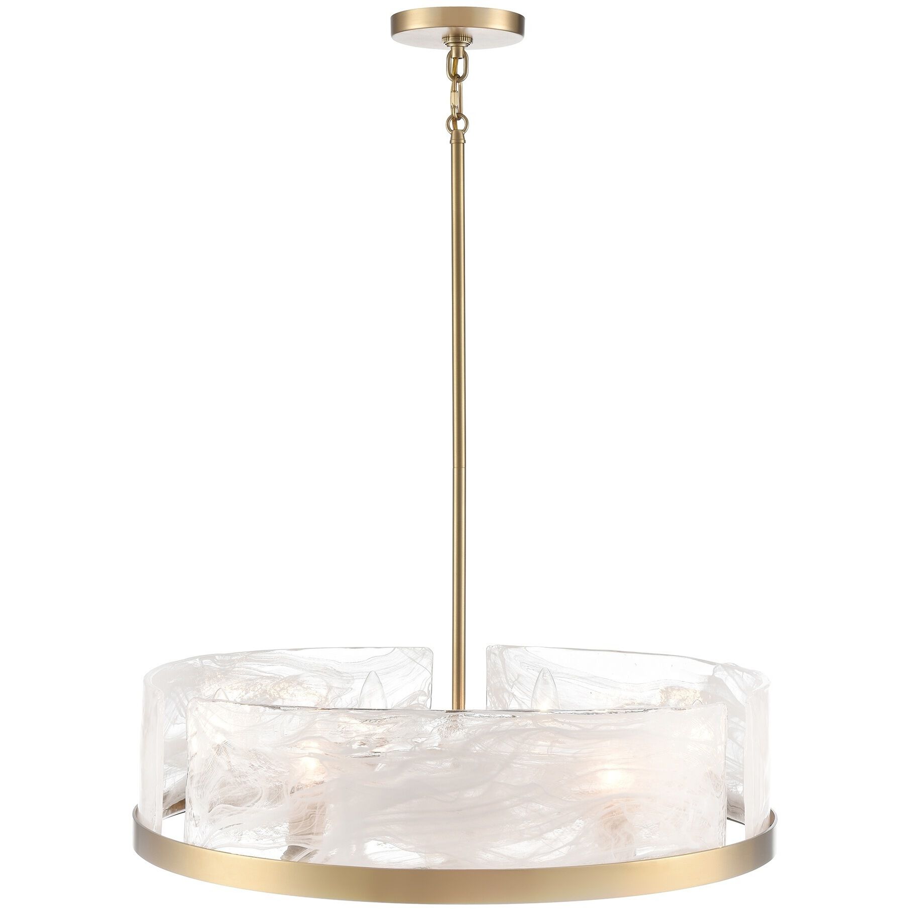 Skye 6 Light 24.02 inch Brushed Brass Chandelier Ceiling Light