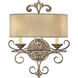 Savonia 2 Light 15 inch Oxidized Silver Sconce Wall Light