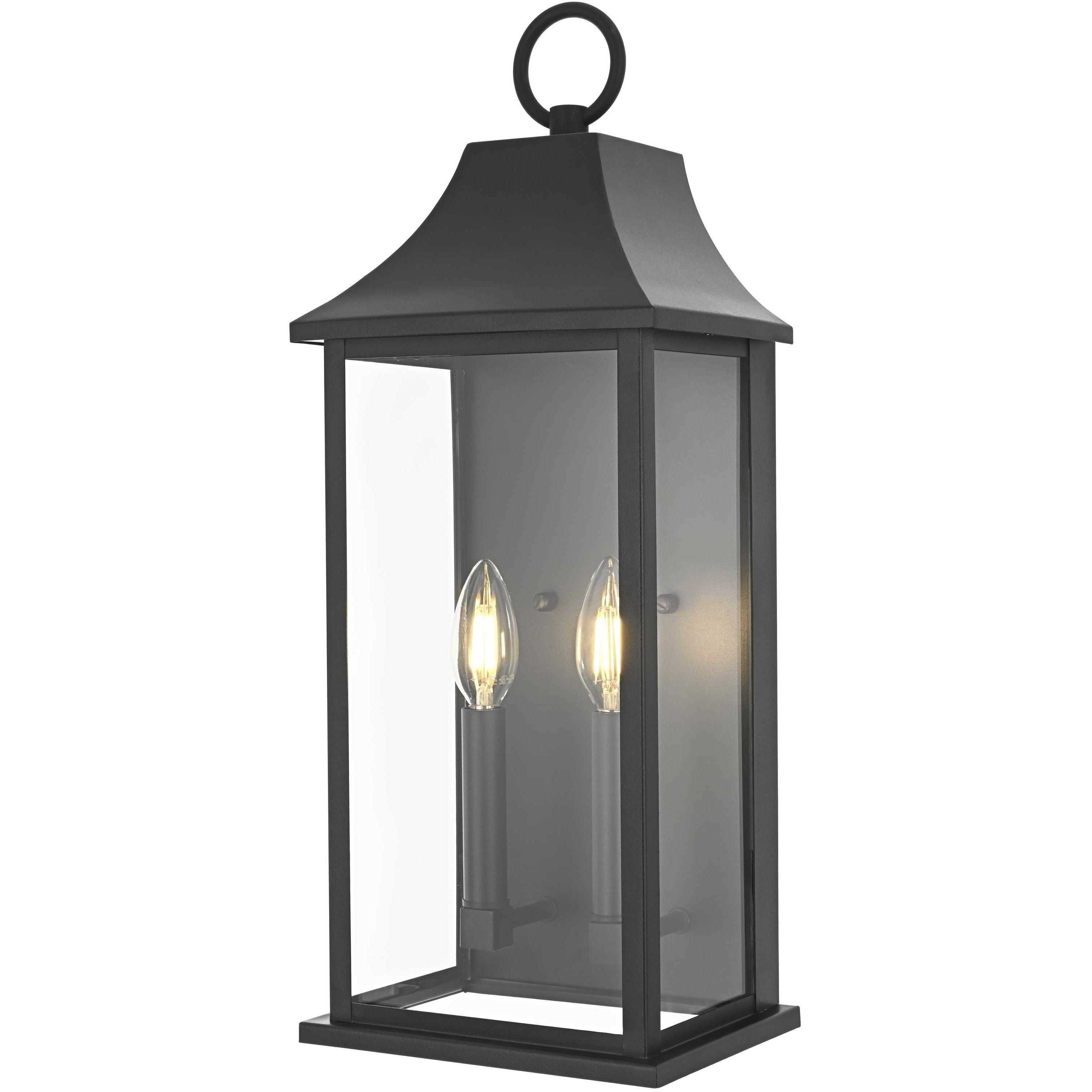 Shepard 2 Light 20.5 inch Black Outdoor Wall Sconce