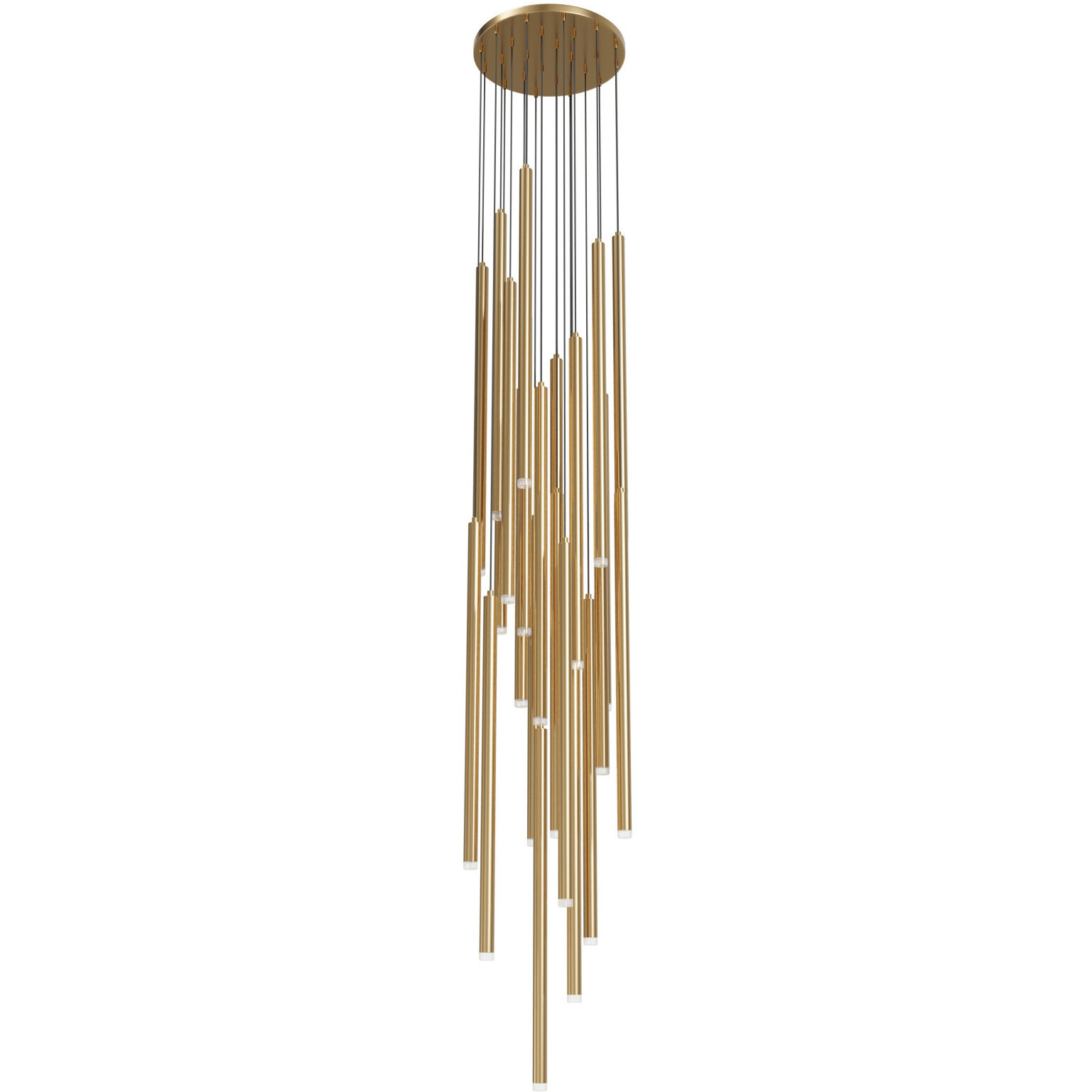 Filmore Ave. LED 24 inch Aged Brass Multi Port Pendant Ceiling Light