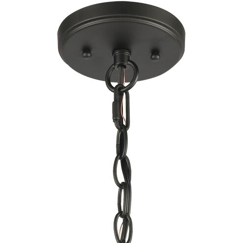 Woodbridge 12 Light 32 inch Matte Black with Weathered Oak Chandelier Ceiling Light