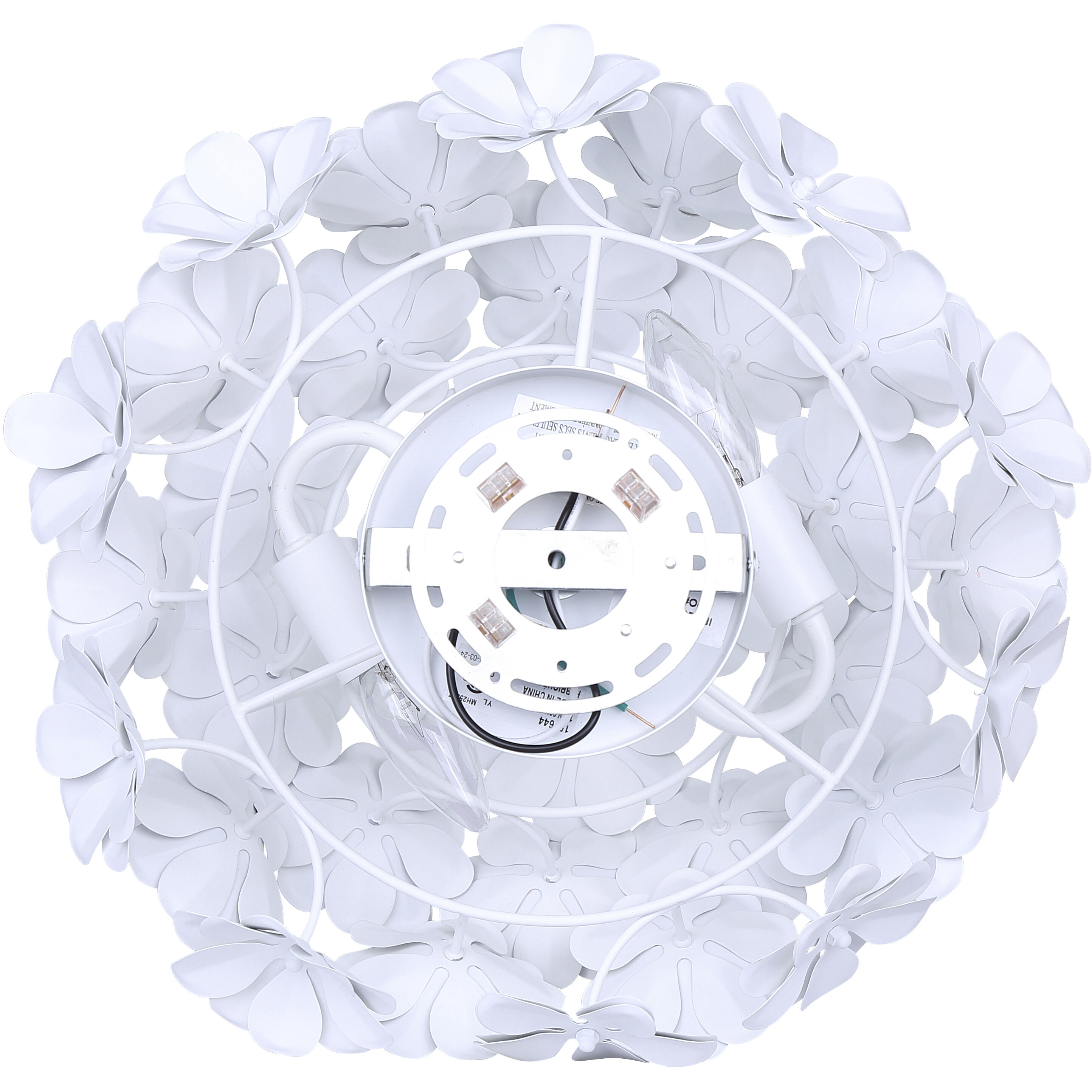 Cassia 2 Light 15 inch White Flush Mount Ceiling Light