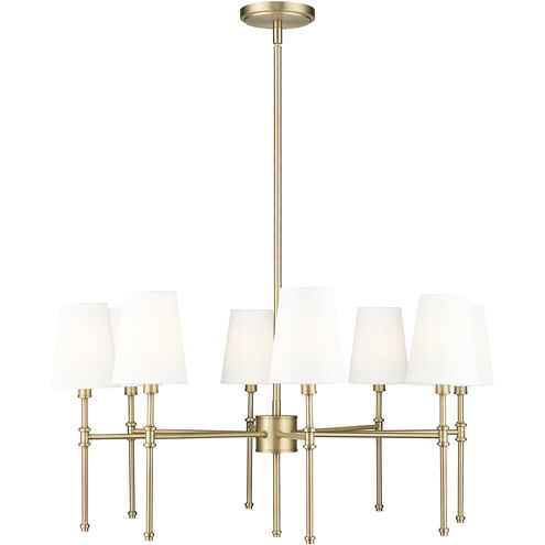 Adorra 8 Light 30 inch Vintage Brass Chandelier Ceiling Light