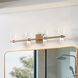 Amelia LED 34.25 inch Champagne Gold and Polished Nickel Vanity Light Wall Light
