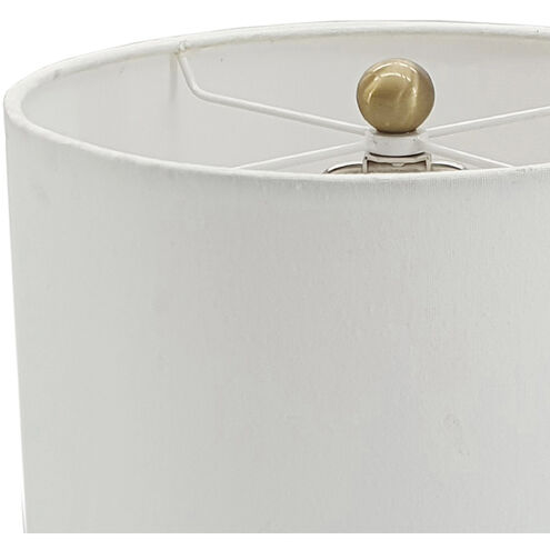 Ipori 34 inch 60.00 watt White and Brass Buffet Lamp Portable Light