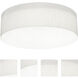 Anton 3 Light 15 inch Linen White Flush Mount Ceiling Light
