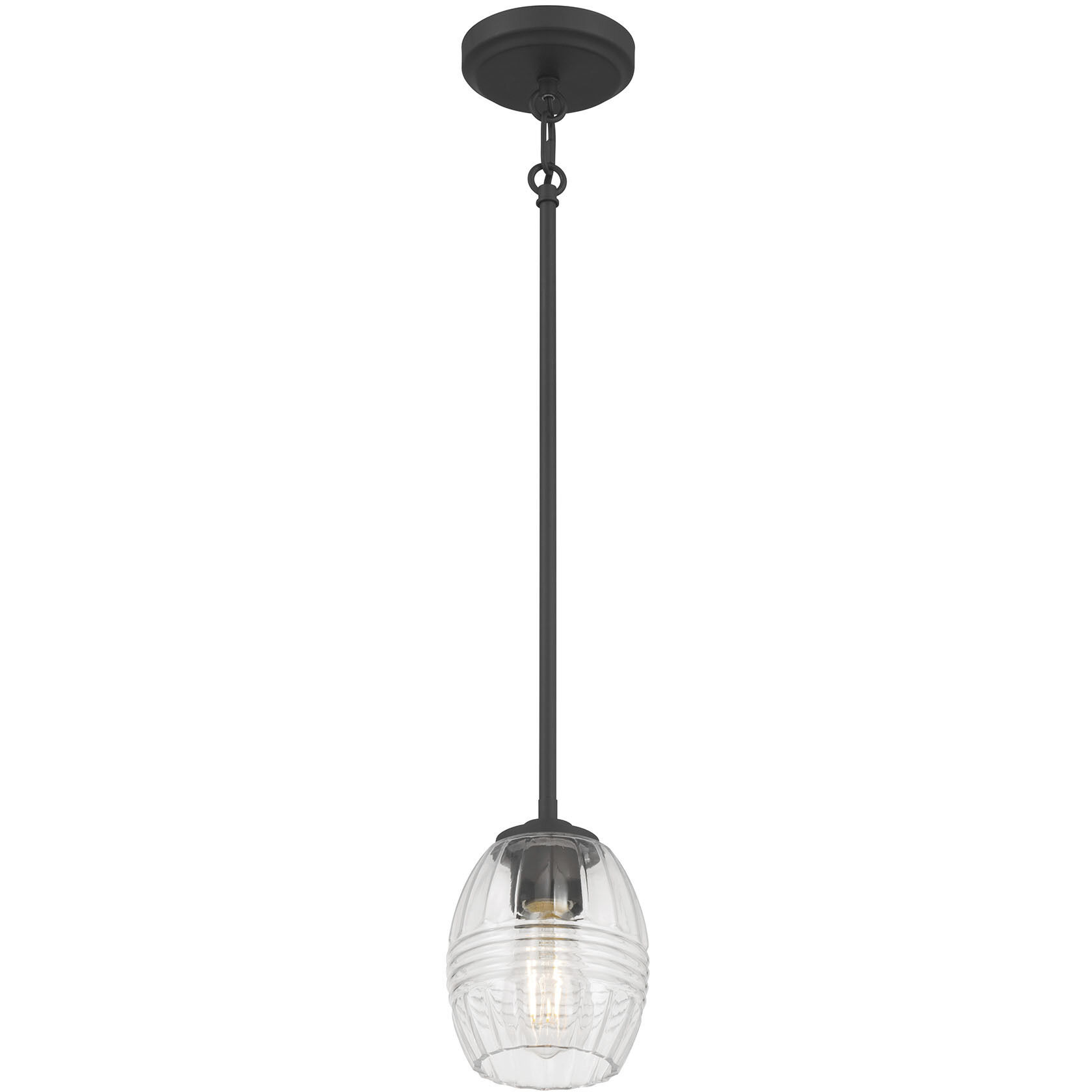 Miravelle 1 Light 5.25 inch Matte Black Mini Pendant Ceiling Light