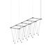 Suspenders LED 24 inch Satin Black Suspension Ceiling Light, Multi-light