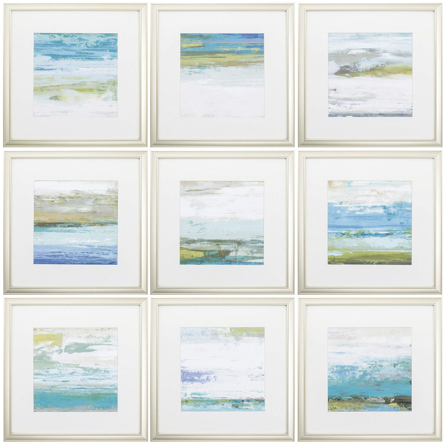 Abstract Blue and Green Framed Art, Propac