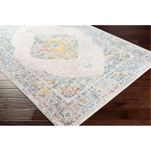 Mediterranean 122 X 92 inch Saffron/Tan/Terracotta/Dark Blue/Ivory/Aqua Rugs, Rectangle