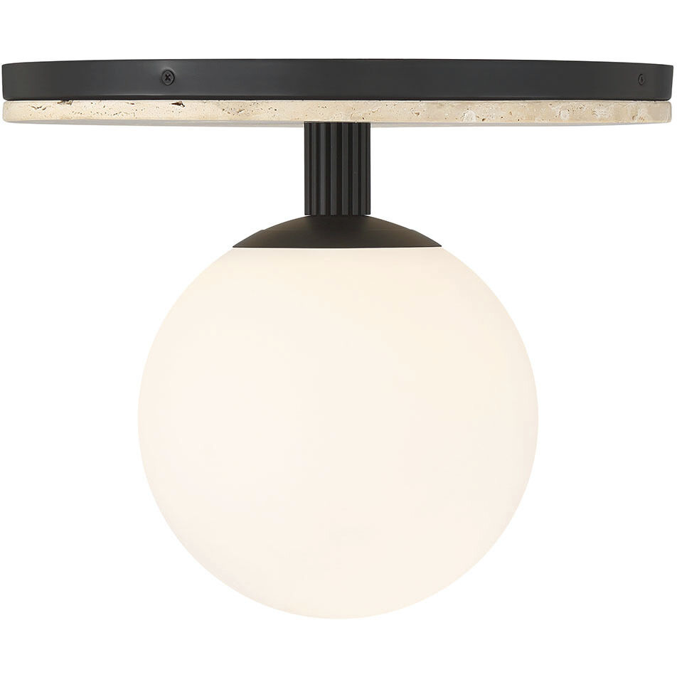 Carnagie LED 15 inch Matte Black Flush Mount Ceiling Light
