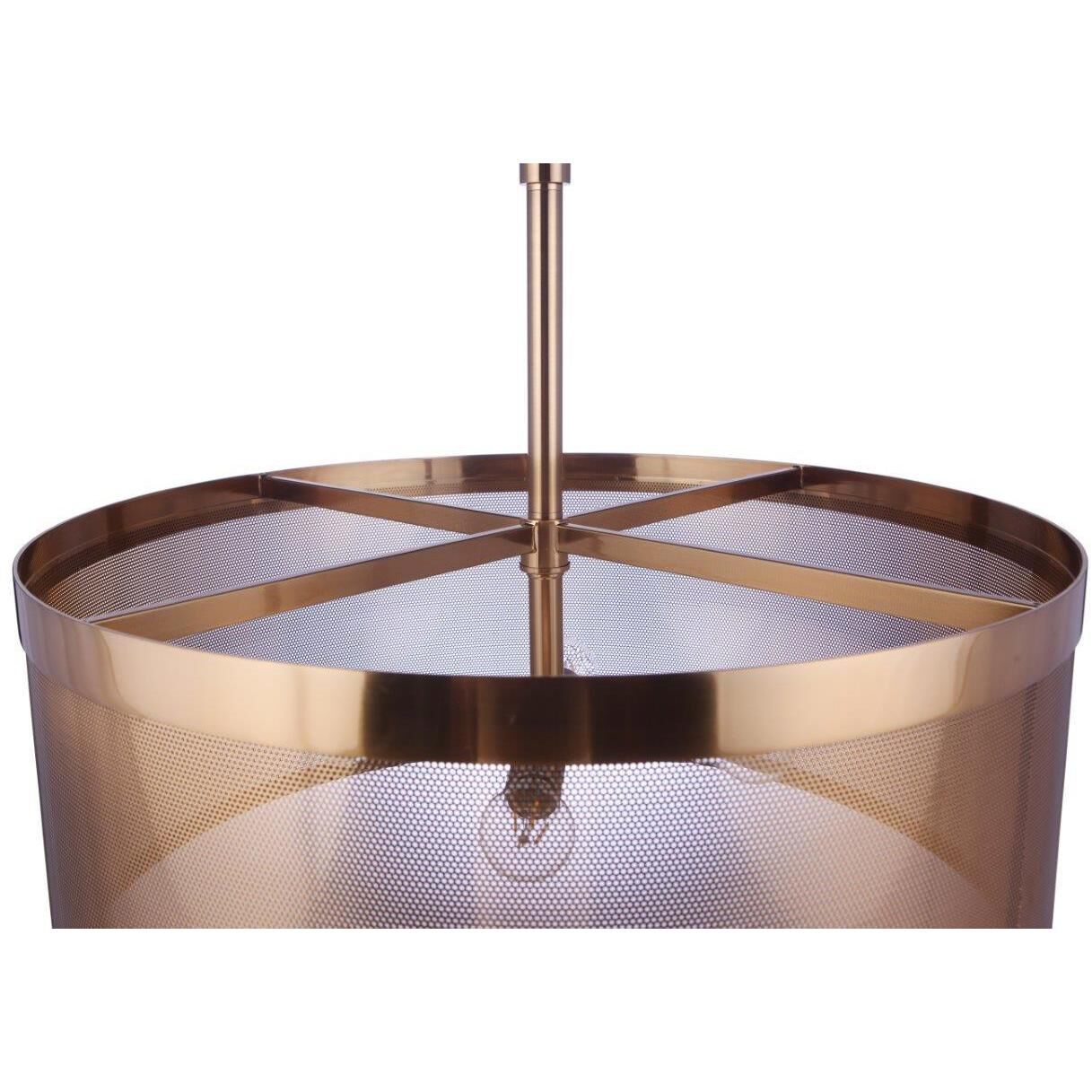 Mesh 4 Light 28 inch Satin Brass Pendant Ceiling Light