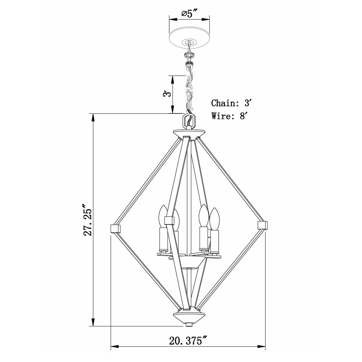 Signature 4 Light 20.5 inch Brushed Nickel Foyer Pendant Ceiling Light
