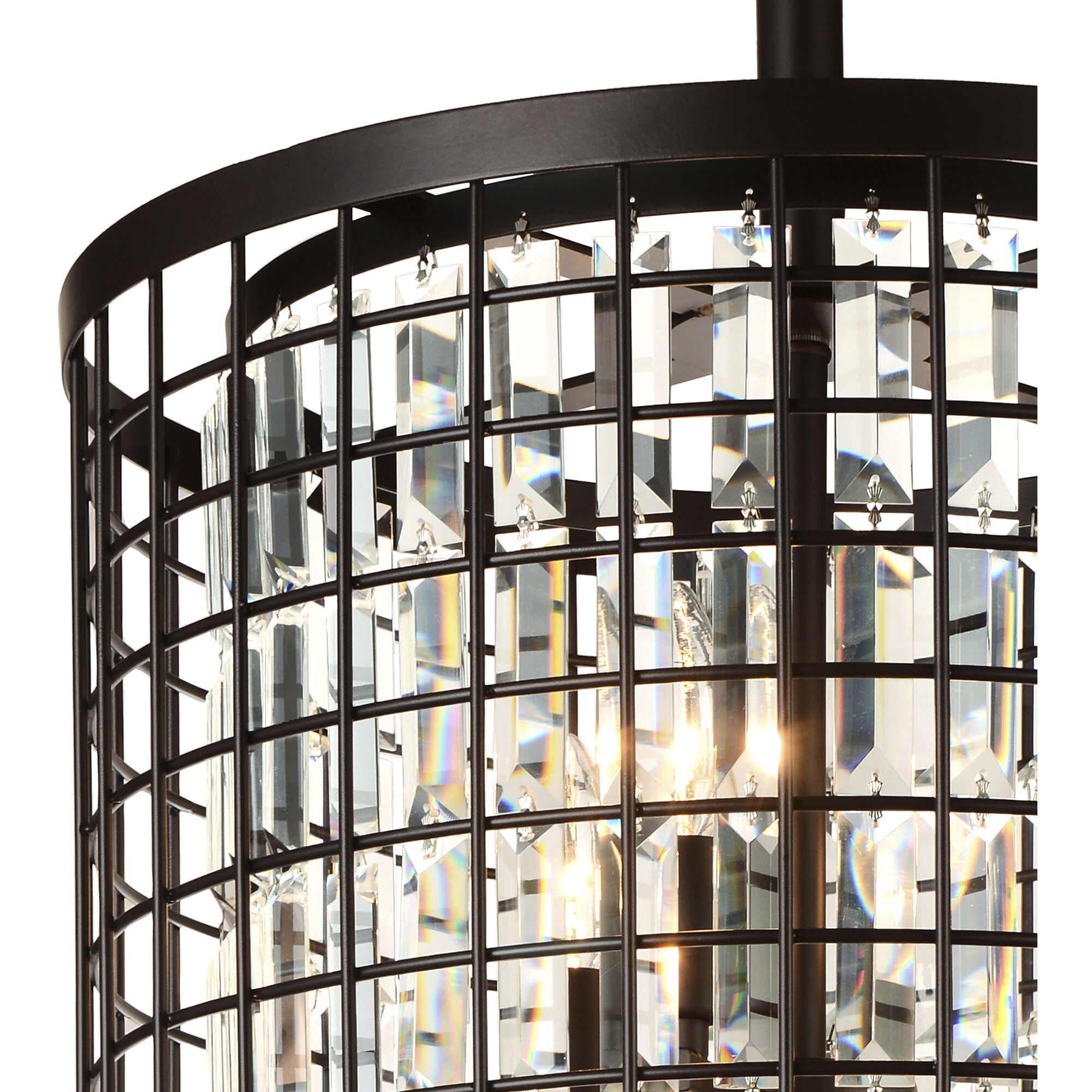 Meghna 6 Light 17 inch Brown Up Chandelier Ceiling Light