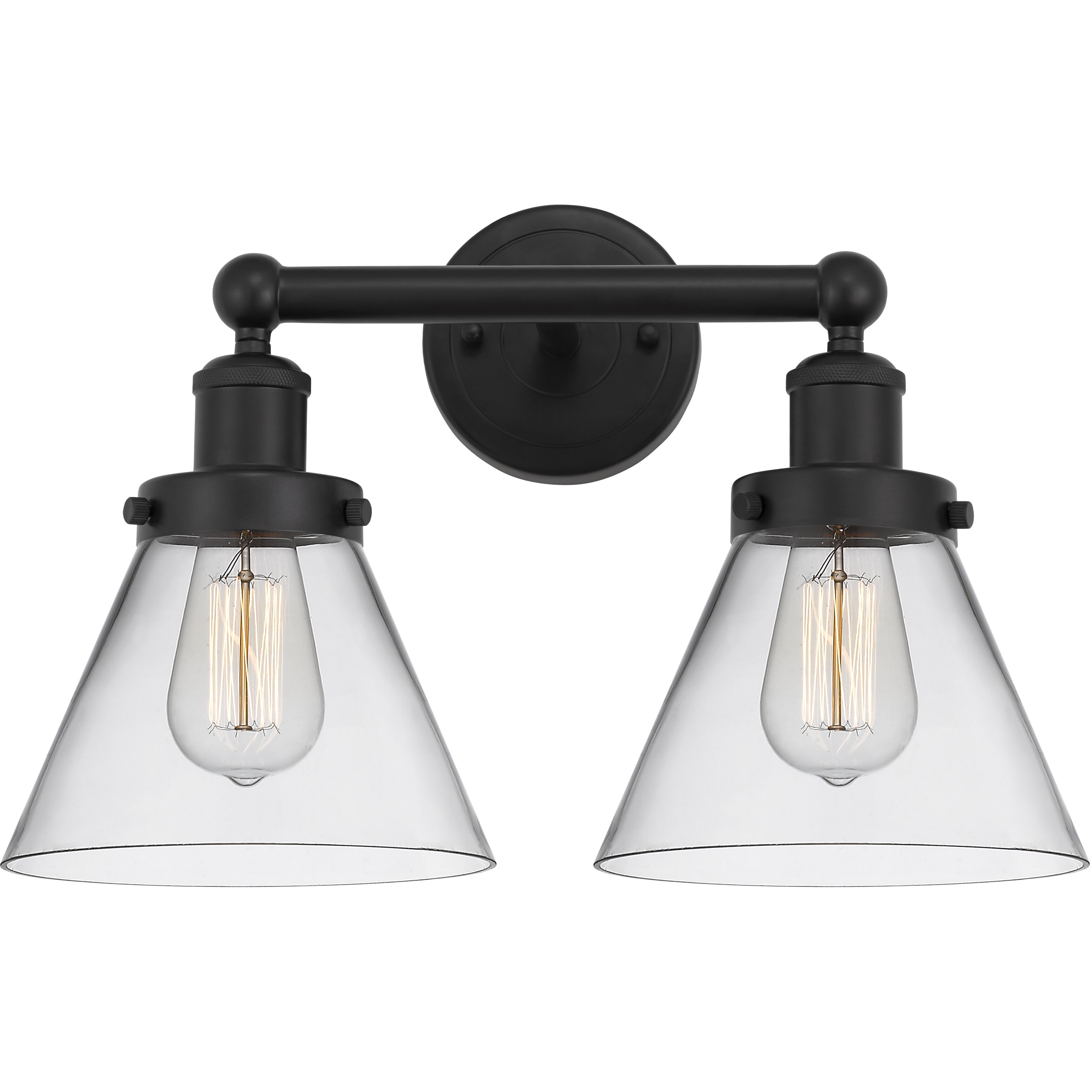2 light matte store black vanity light