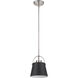 Z-Studio 1 Light 8 inch Matte Black/Brushed Nickel Pendant Ceiling Light