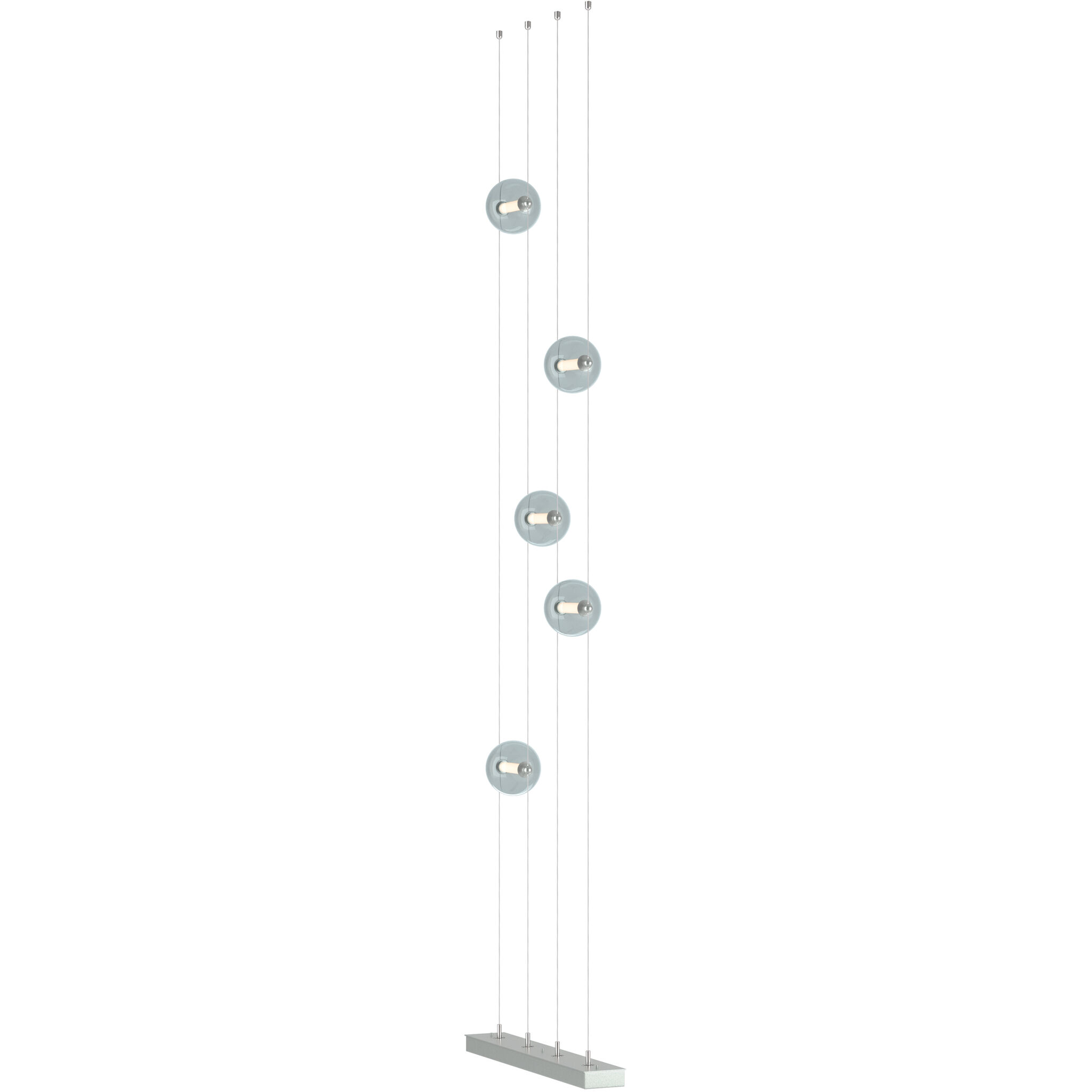 Abacus LED 27.5 inch Vintage Platinum Floor to Ceiling Plug-In Lamp Ceiling Light in Cool Grey, Floor to Ceiling