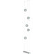 Abacus LED 27.5 inch Vintage Platinum Floor to Ceiling Plug-In Lamp Ceiling Light in Cool Grey, Floor to Ceiling