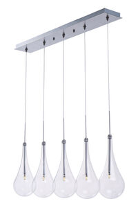 Collier LED 31.5 inch Polished Chrome Linear Pendant Ceiling Light