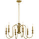 Homestead Karthe 6 Light 29 inch Natural Brass Chandelier Ceiling Light, Karthe