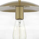 Gaze 1 Light 14 inch Satin Brass Pendant Ceiling Light in Clear Glass, Oval