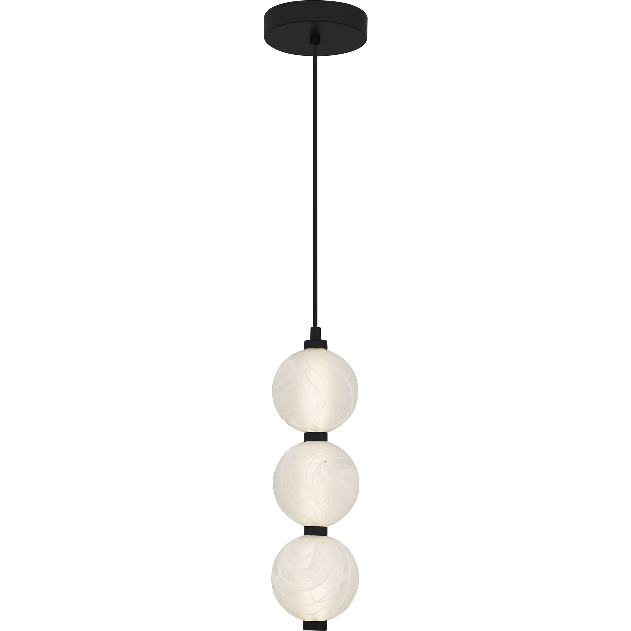 Clarendon LED 5.25 inch Matte Black Mini Pendant Ceiling Light, Small