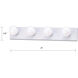Vanity Strips 4 Light 24 inch Matte White Vanity Light Wall Light