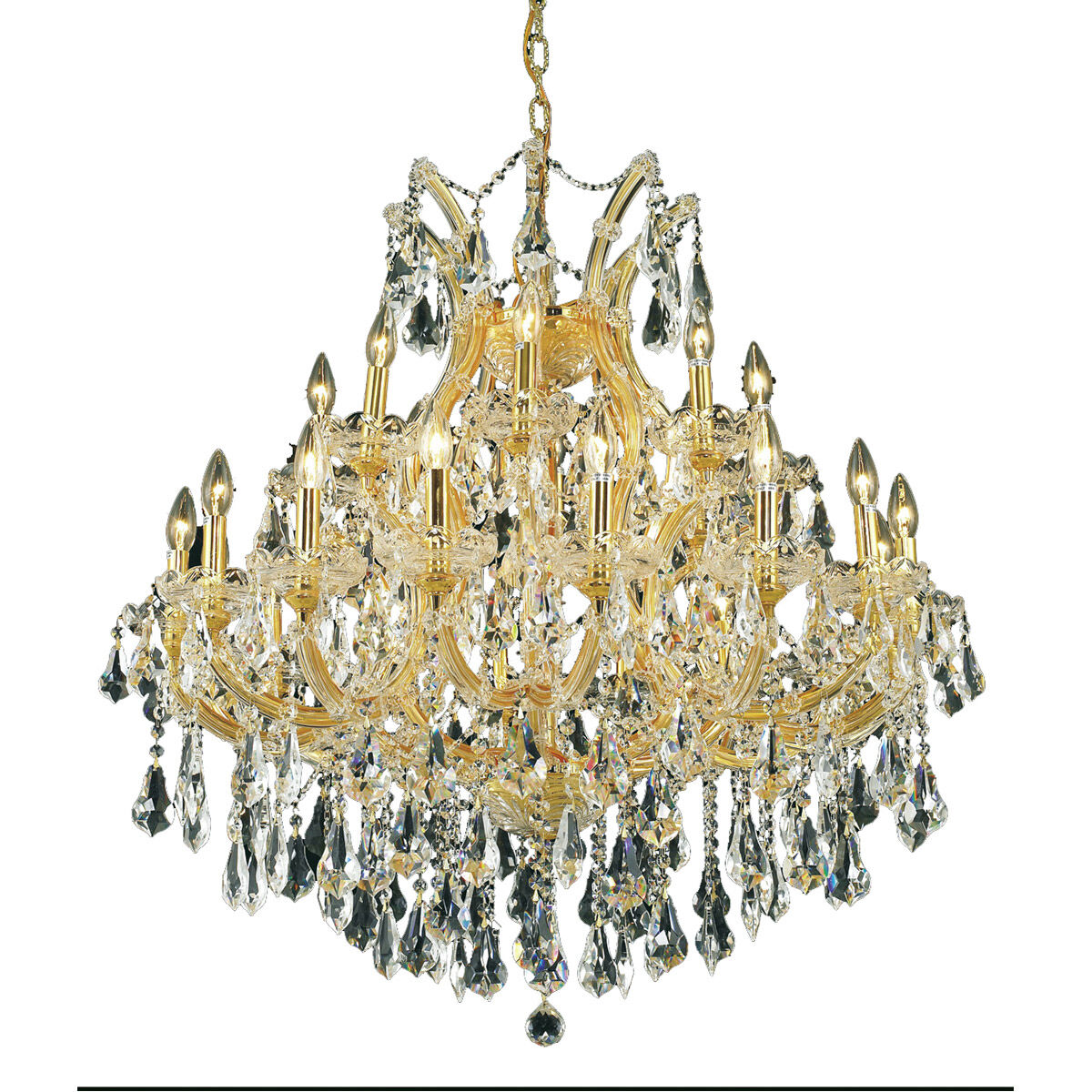 Maria Theresa 24 Light 36 inch Gold Dining Chandelier Ceiling Light in Clear, Royal Cut