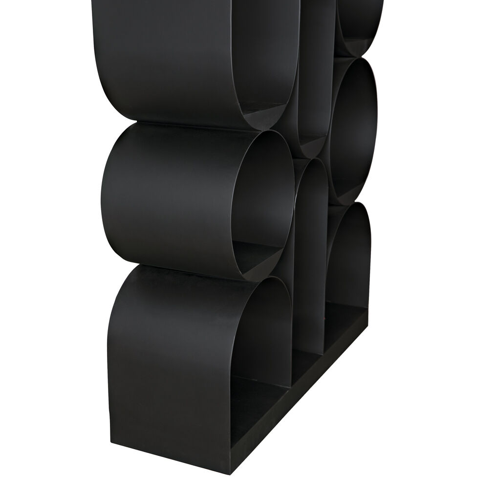 Letty Matte Black Bookcase