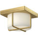 Regalo LED 7.13 inch Brushed Gold and Opal Glass Flush Mount Ceiling Light