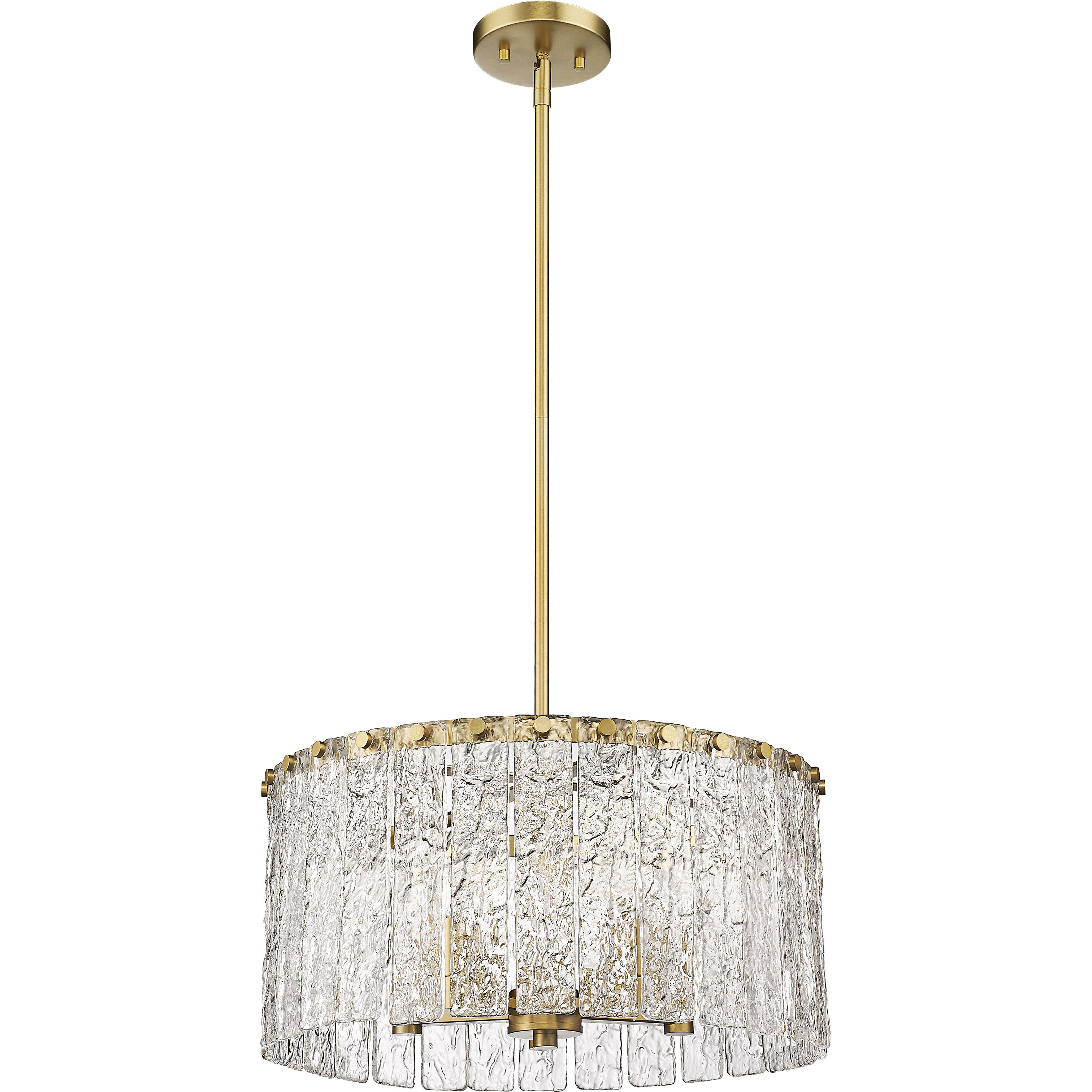 Glacier 5 Light 19 inch Modern Gold Pendant Ceiling Light