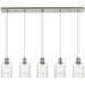 Ballston Hadley 5 Light 36 inch Brushed Satin Nickel Linear Pendant Ceiling Light