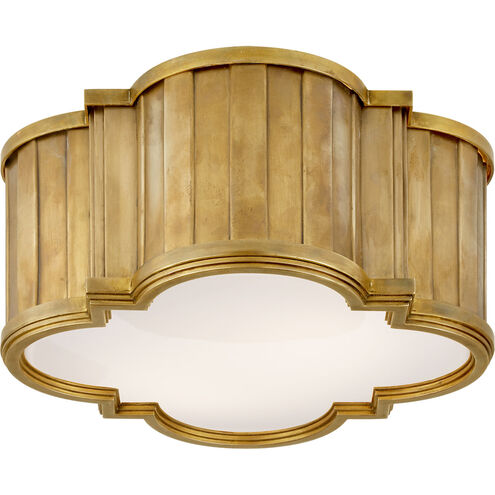 Thomas O'Brien Tilden 2 Light 11.25 inch Hand-Rubbed Antique Brass Flush Mount Ceiling Light, Small