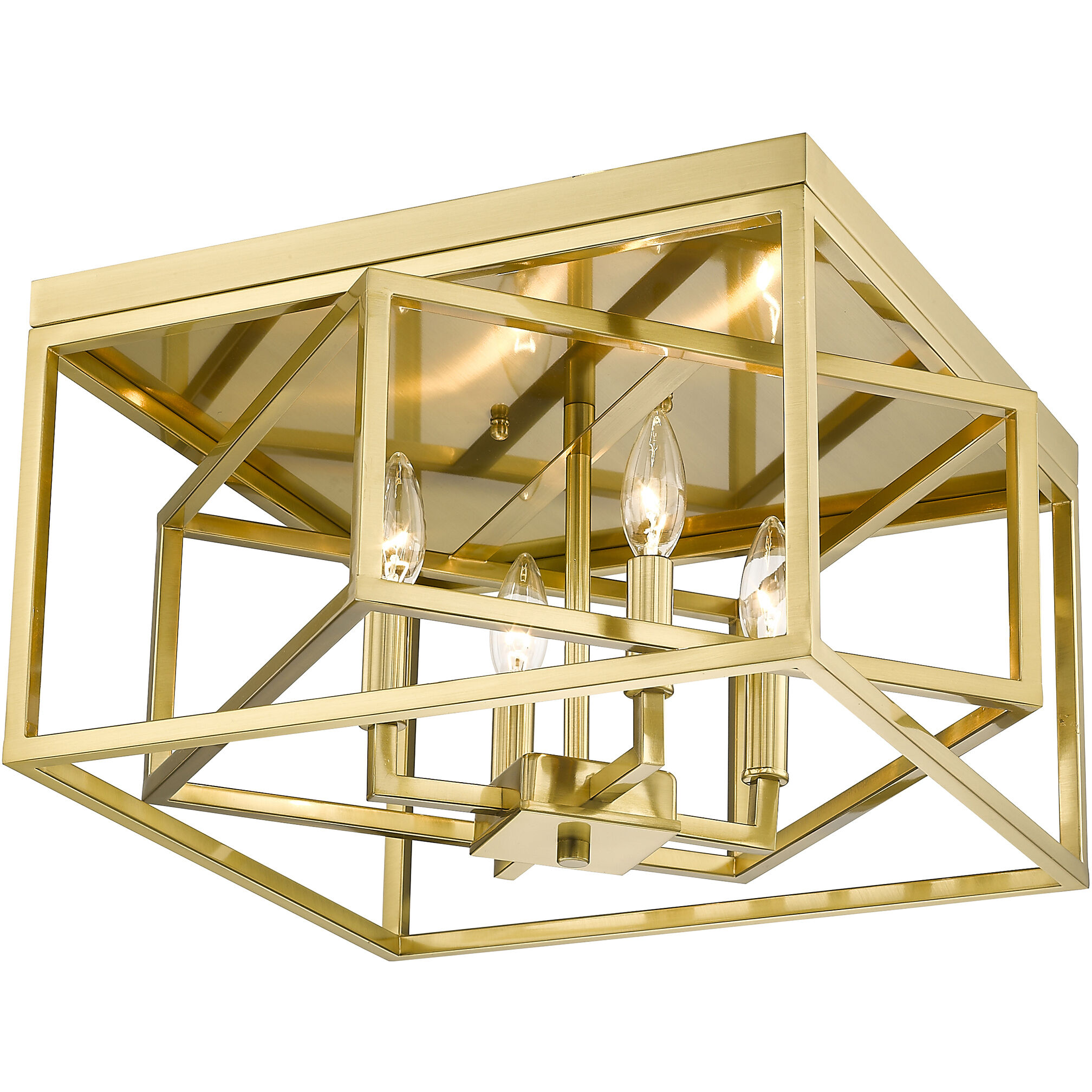 Canada 4 Light 16 inch Gold Flush Mount Ceiling Light