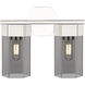 Claverack 2 Light 13.63 inch Polished Nickel Bath Vanity Light Wall Light in Plated Smoke Glass