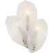 Orchid Wall Sconce Wall Light in White Handmade Glass