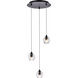 Eren 3 Light 12 inch Black Pendant Ceiling Light