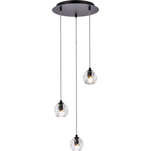 Eren 3 Light 12 inch Black Pendant Ceiling Light