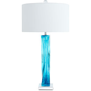 Chatto 31 inch 150.00 watt Transparent Blue Table Lamp Portable Light