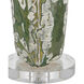 Zowan 29.25 inch 150 watt Green and Cream and Clear Table Lamp Portable Light