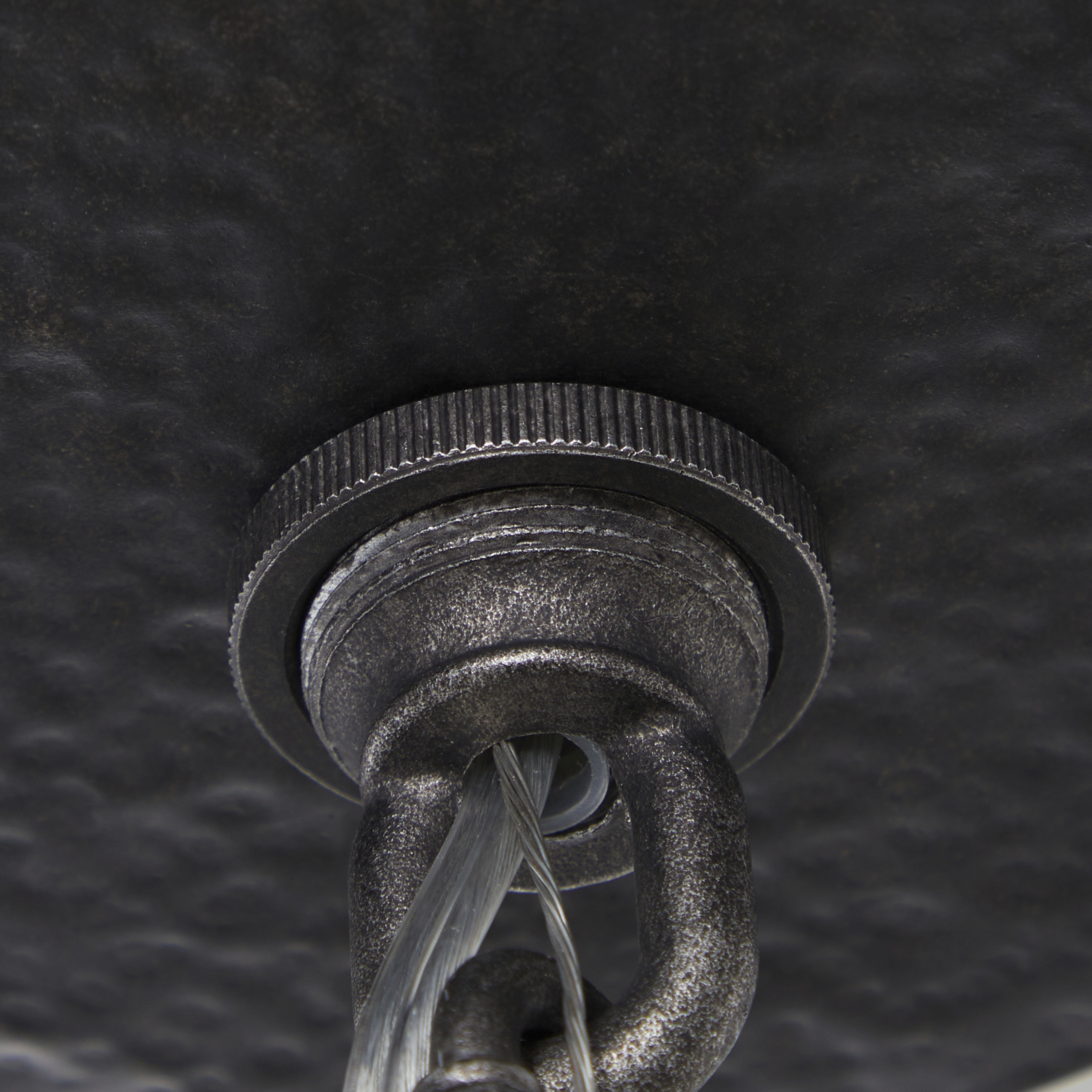 Clover 4 Light 12.5 inch Black Forged Iron Pendant Ceiling Light