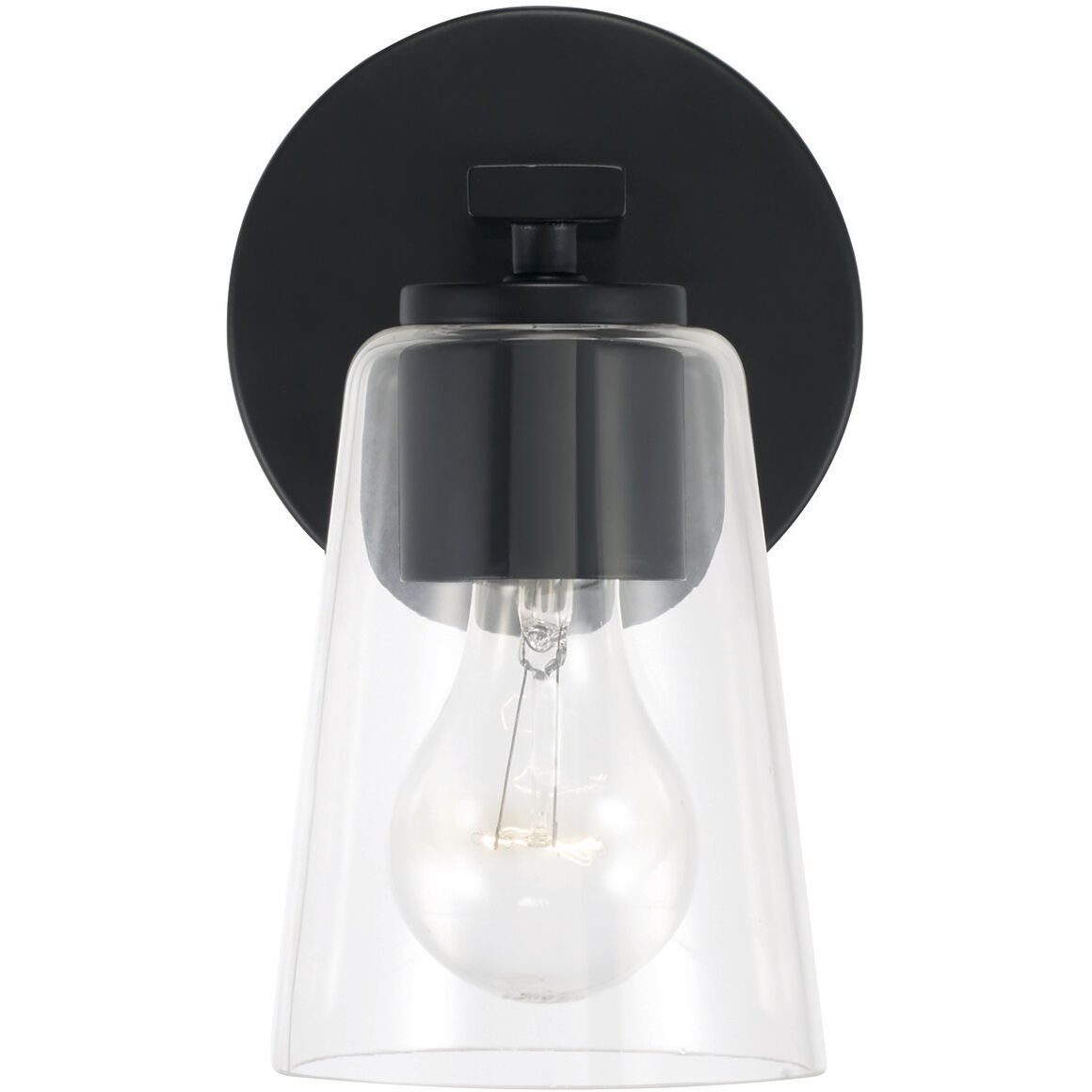 Portman 1 Light 5 inch Matte Black Sconce Wall Light
