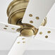 Subway 56 inch Hand Rubbed Antique Brass with Matte White Blades Indoor/Outdoor Ceiling Fan in Hand-Rubbed Antique Brass