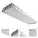 Economy Narrow Wrap 2 Light 7 inch White Low Profile Wrap Ceiling Light