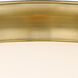 Beacon 1 Light 17.75 inch Brushed Brass Flush Mount Ceiling Light