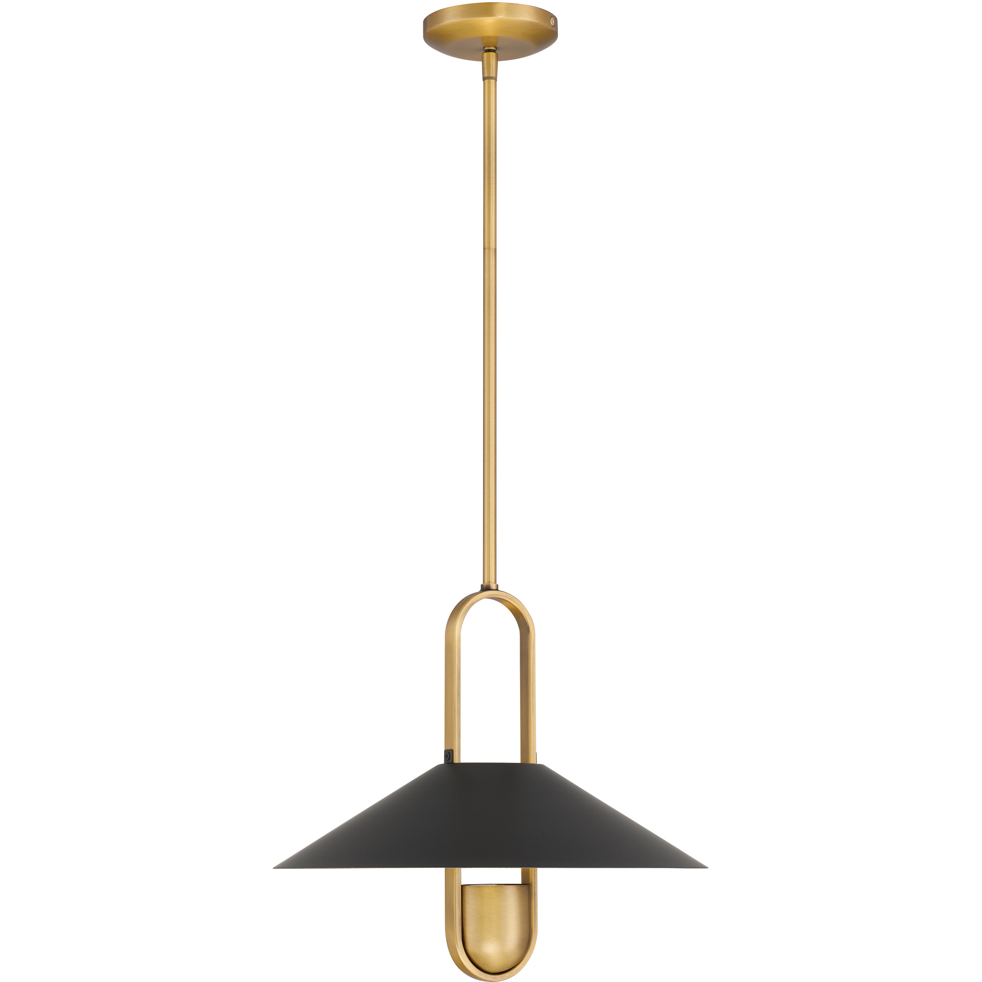 Goldenridge 1 Light 15 inch Legacy Brass and Dark Matte Black Pendant Ceiling Light